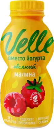 Изображение товара Йогурт питьевой Velle Овсяный Малина 230г