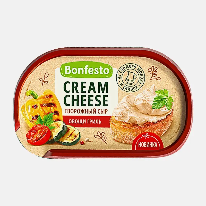 Творожный сыр Кремчиз Овощи гриль Bonfesto 65% 140г