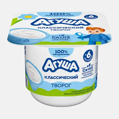 Творог детский классический с 6 месяцев Агуша 4.5% 100г