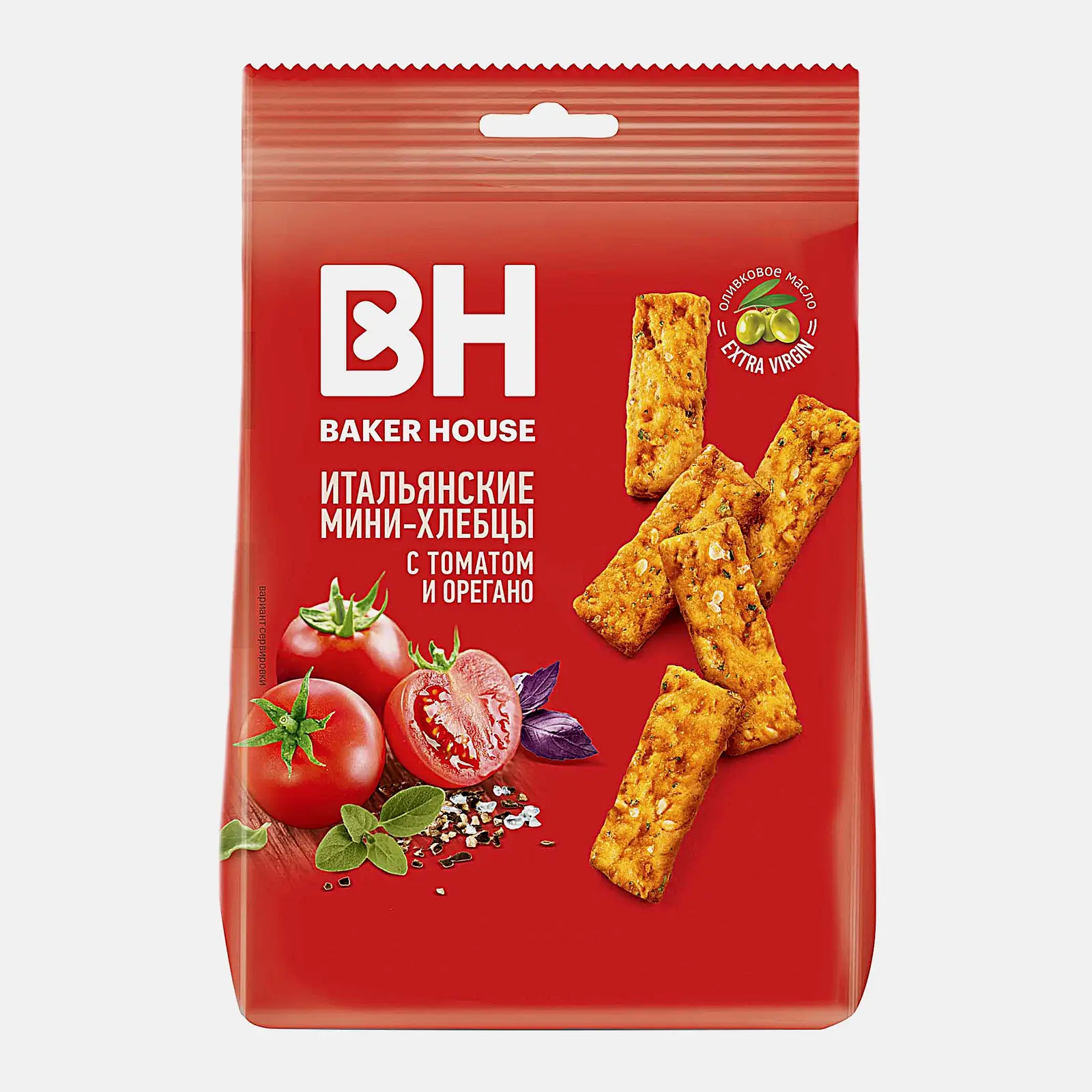 Изображение товара Мини-хлеб с томатом и орегано Baker House 110г