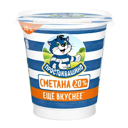 Изображение товара Сметана Простоквашино 20% 300г