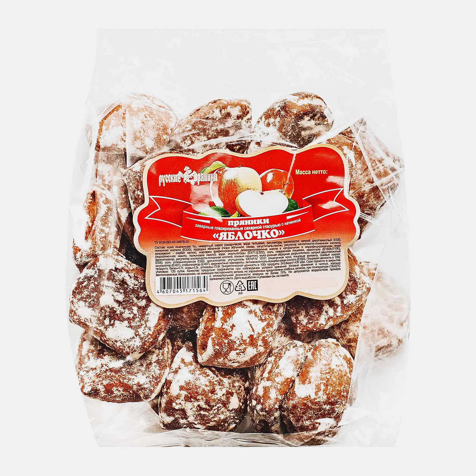 Изображение товара Русские пряники с яблочной начинкой 350г натуральное лакомство