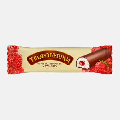 Сырок творожный глазированный Творобушки Клубника 20% 40г
