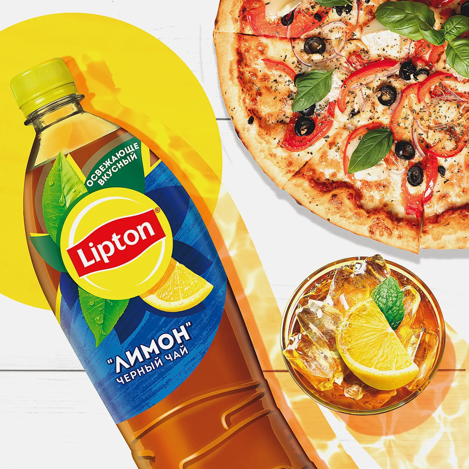 Чай черный холодный Лимон Lipton 1л - фото 4