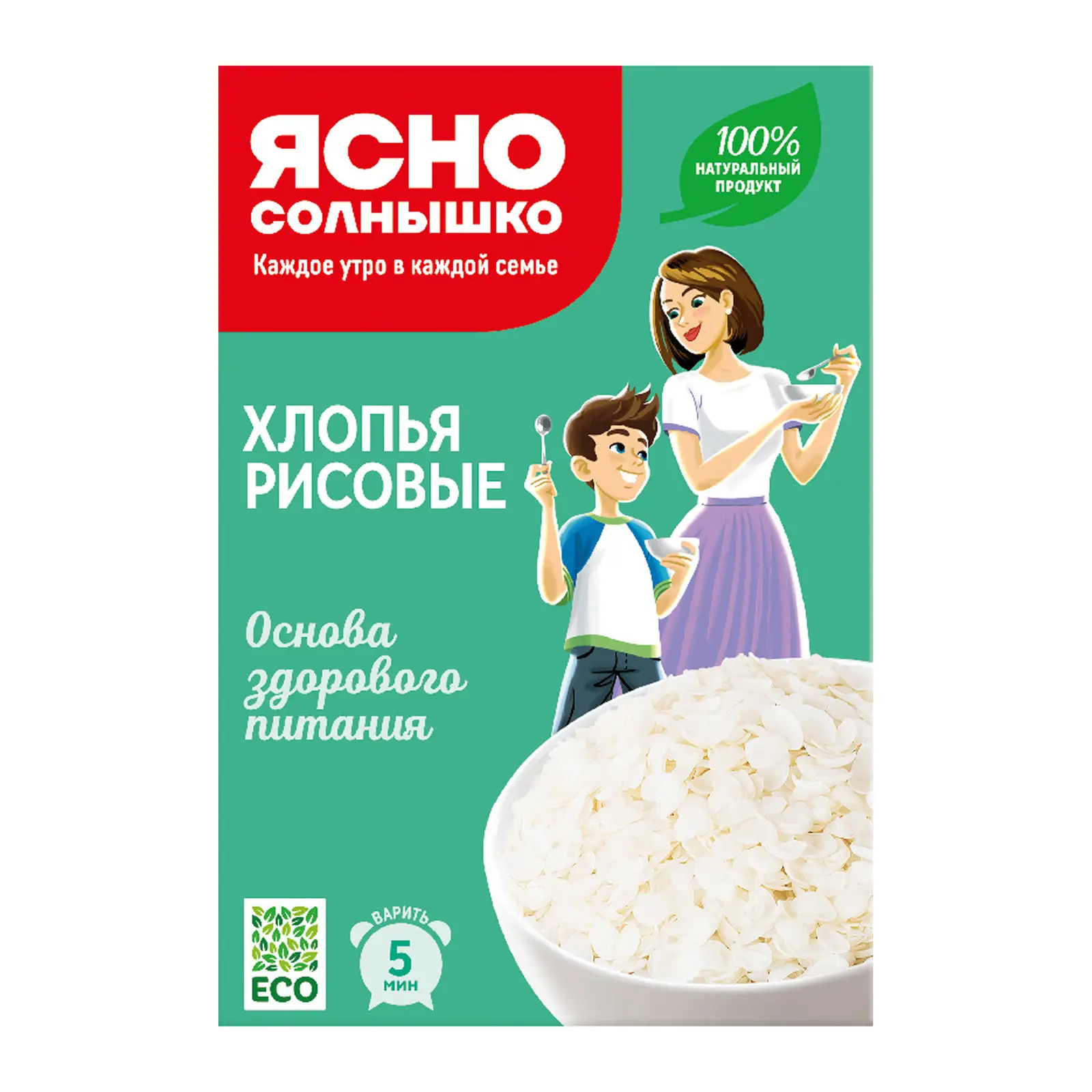 Изображение товара Хлопья Ясно солнышко Рисовые 375г