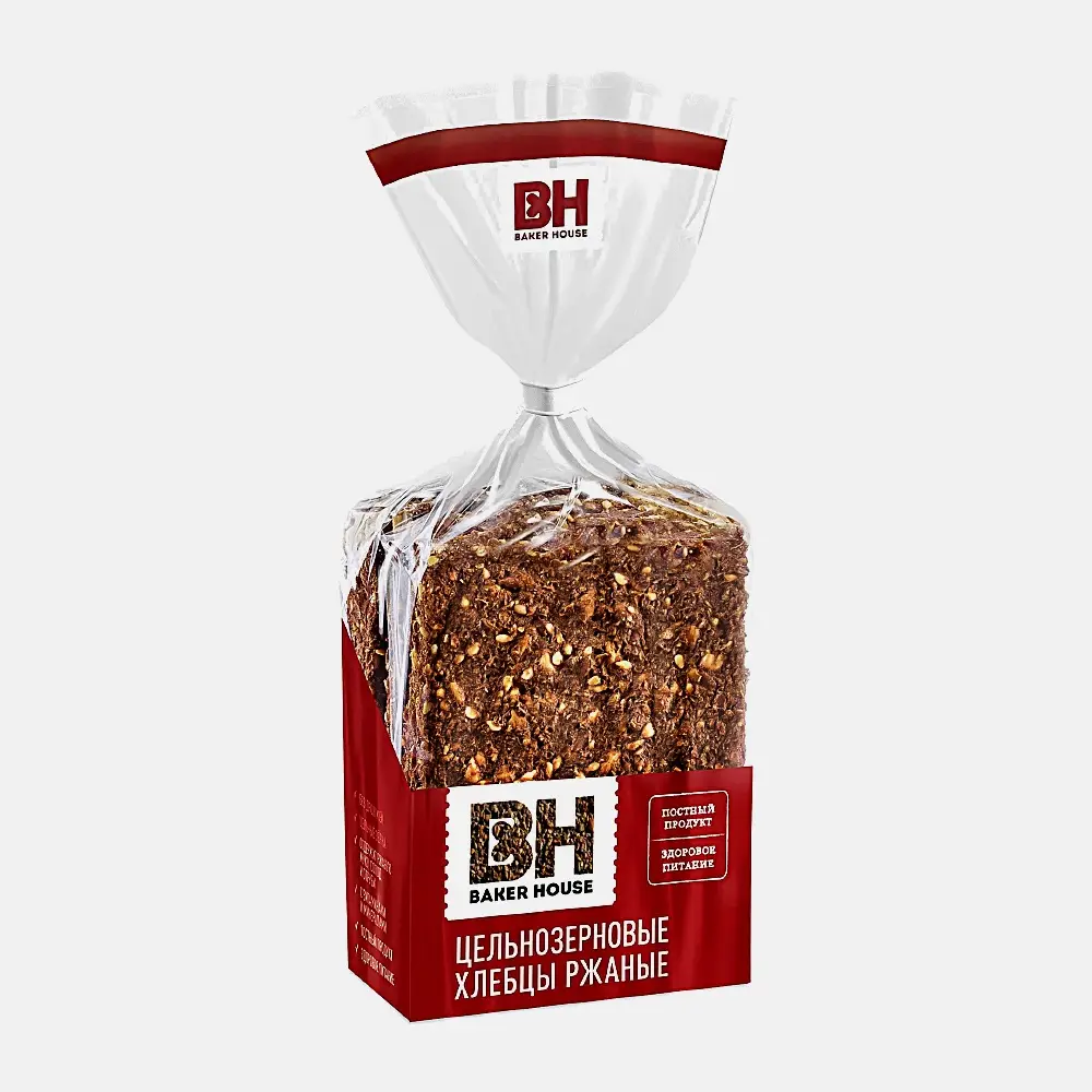 Хлебцы цельнозерновые Скандинавские ржаные Baker House 180г