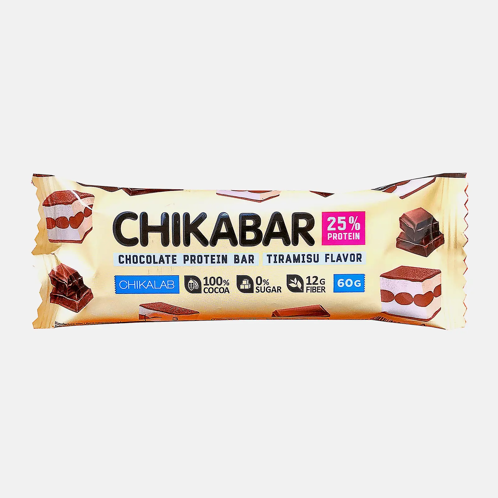 Изображение товара Батончик Chikalab глазированный с начинкой со вкусом тирамису 60г