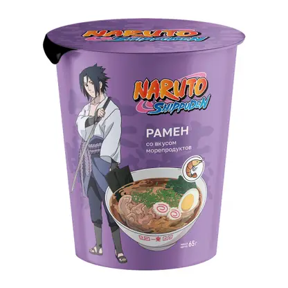 Изображение товара Лапша быстрого приготовления Рамен со вкусом морепродуктов Naruto 65г