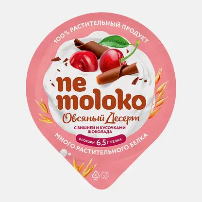 Десерт овсяный вишня и шоколад Nemoloko 130г