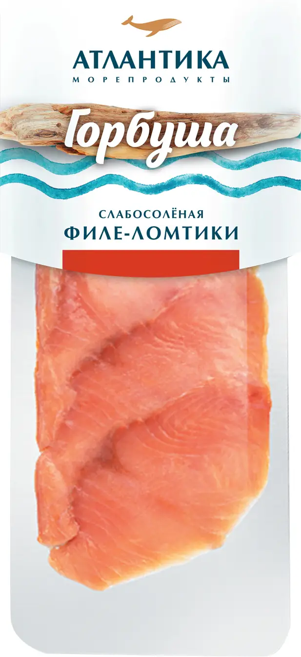Горбуша Атлантика слабосоленая филе-ломтики 110г — в каталоге на сайте сети  Магнит | Краснодар