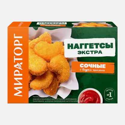 Наггетсы из мяса цыпленка Мираторг Сочные 250г