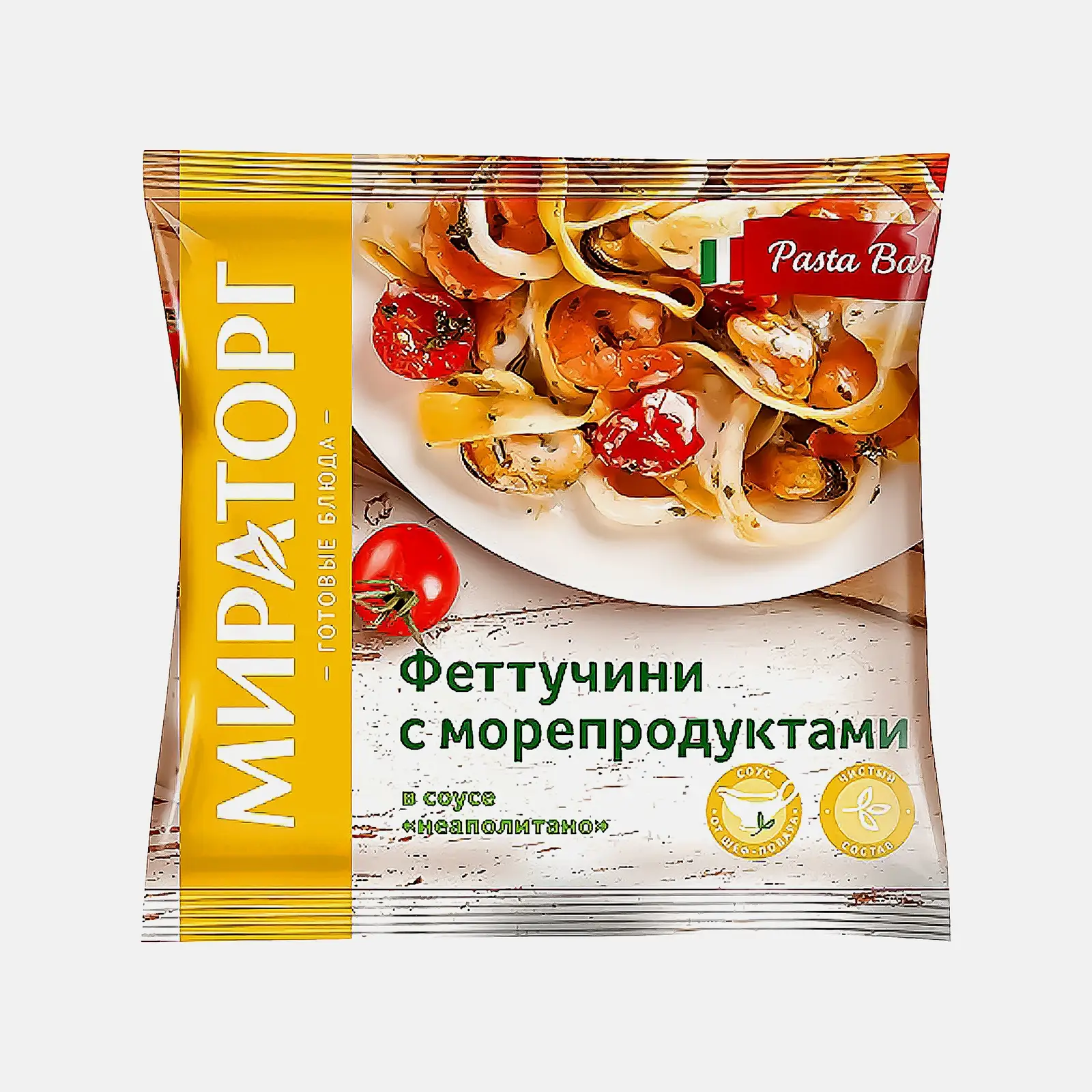 Изображение товара Феттучини Мираторг с морепродуктами быстрозамороженное 400г