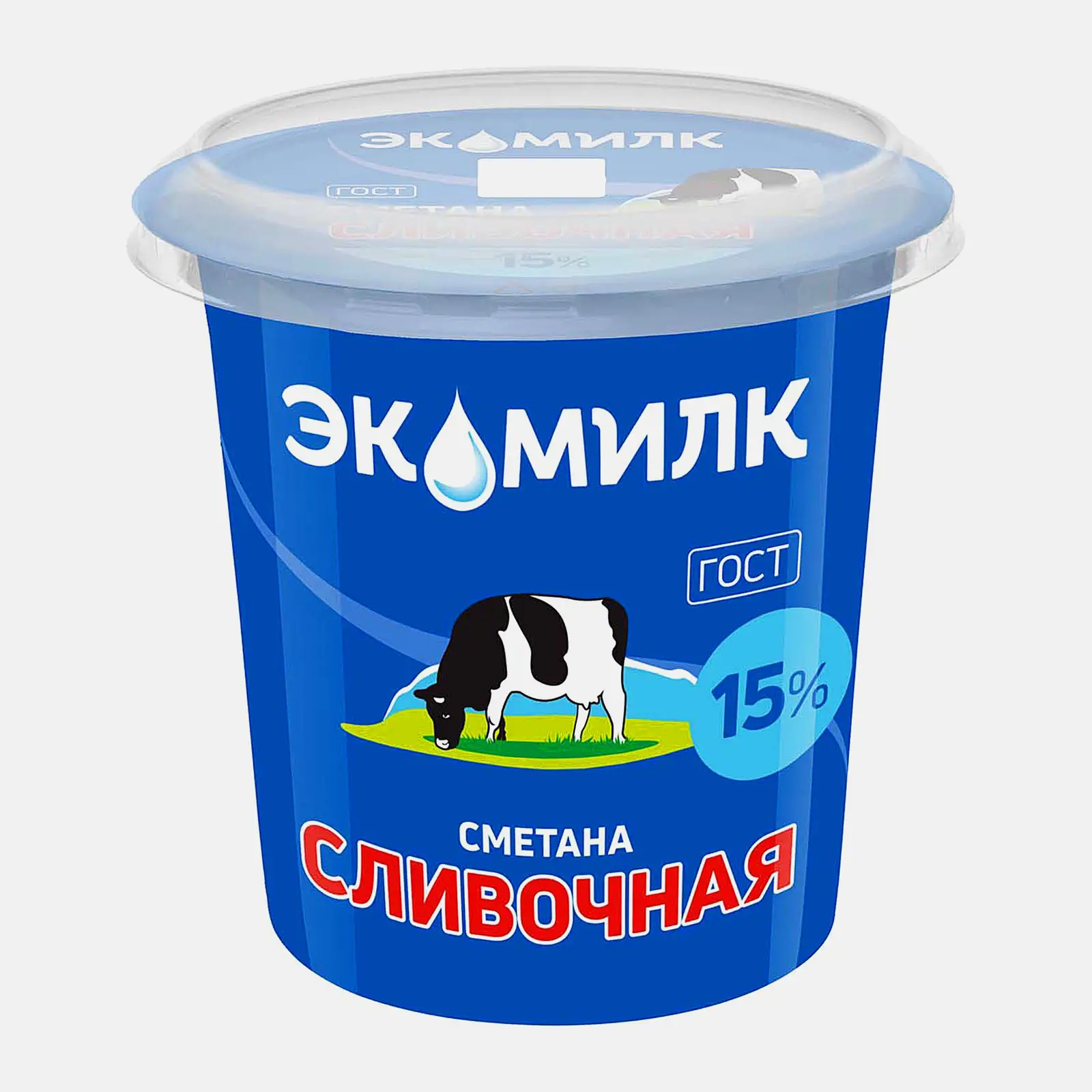 Изображение товара Сметана Экомилк 15% 290г - лучший выбор для вашего стола