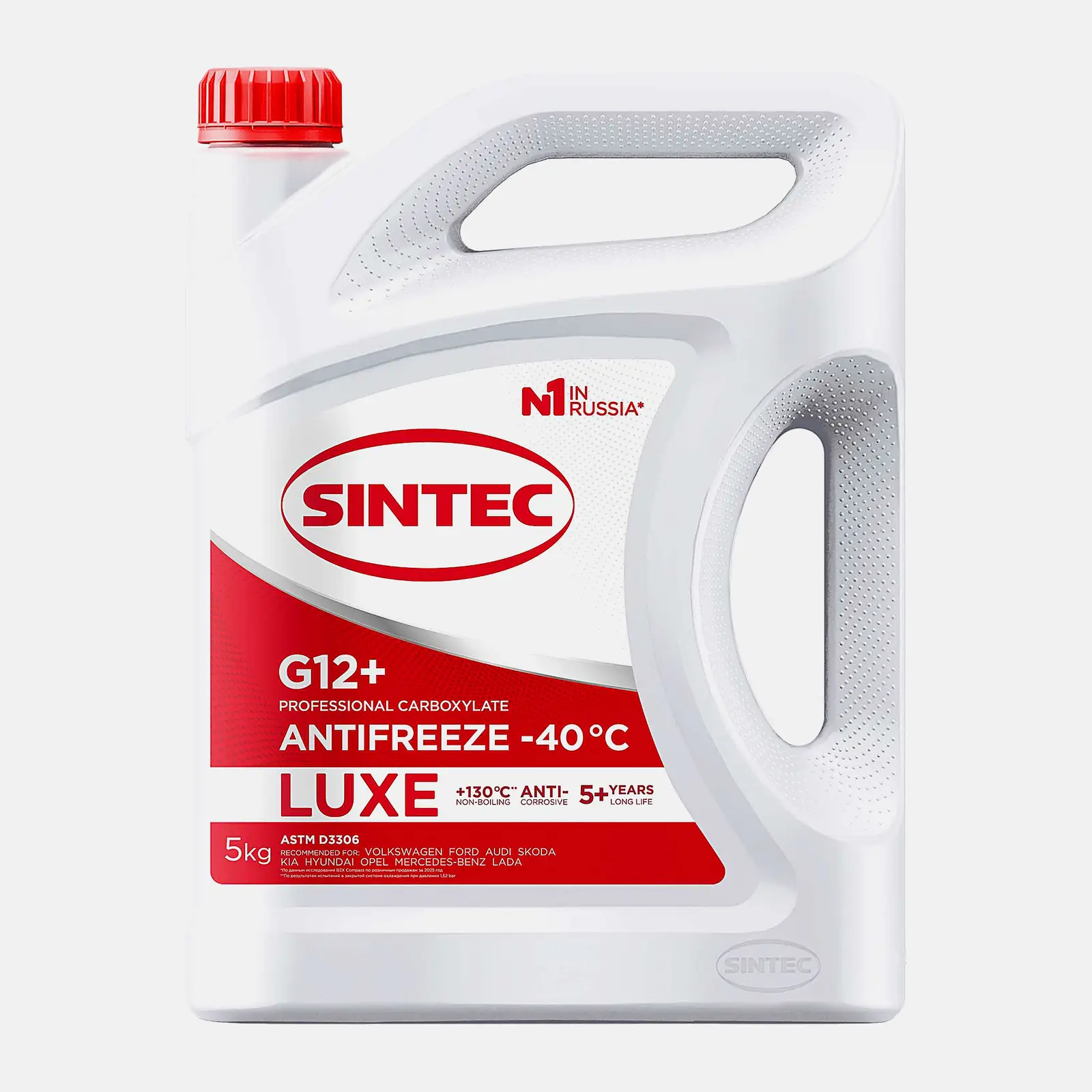 Антифриз Sintec Luxe G12+ красный 5л