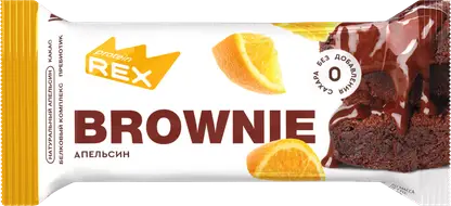Изображение товара Пирожное Protein Rex протеин брауни апельсин 50г