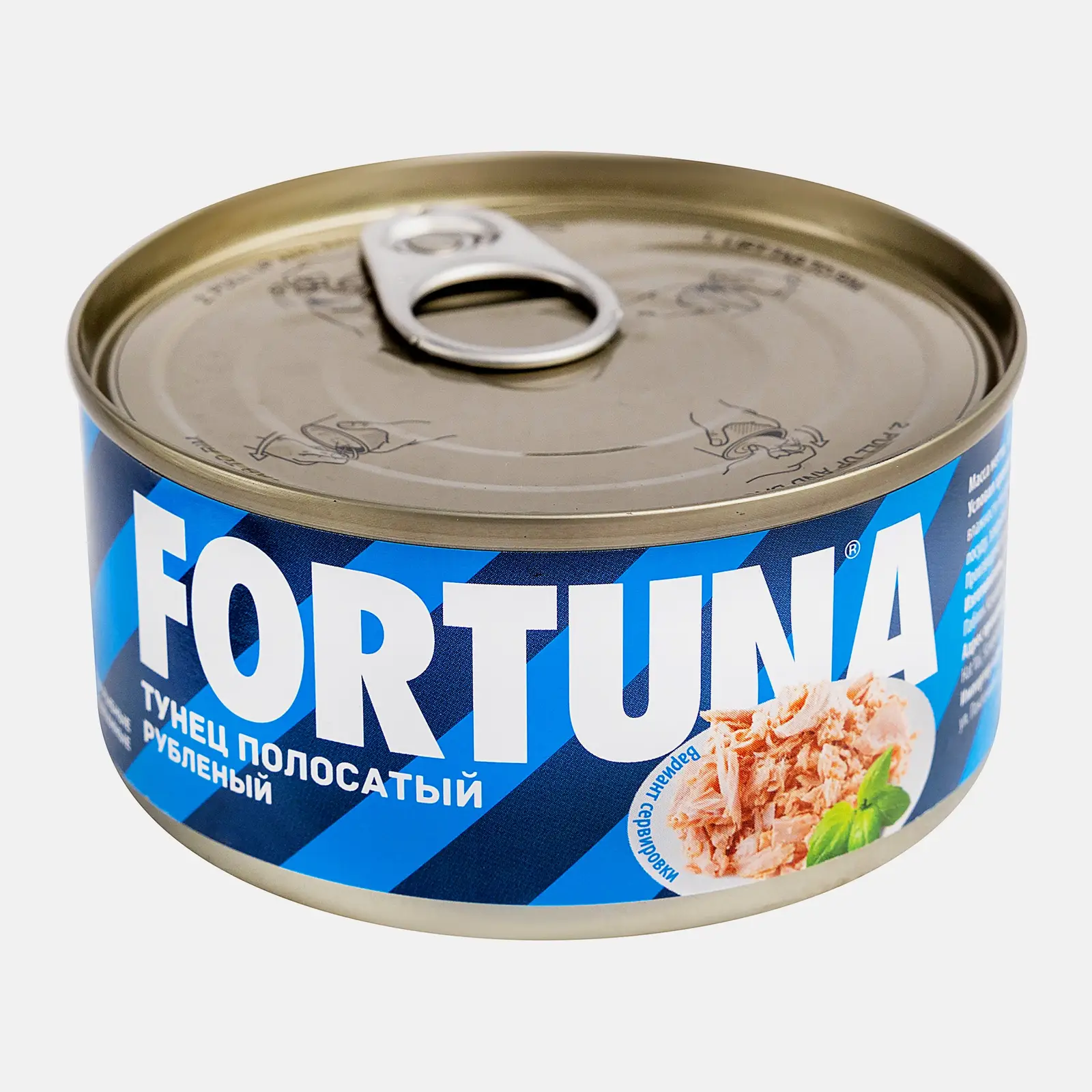 Изображение товара Тунец Fortuna рубленый в собственном соку 185г - готов к употреблению