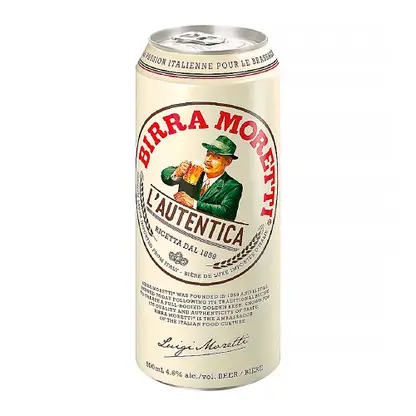 Пиво Birra Moretti светлое пастеризованное 4.6% 500мл