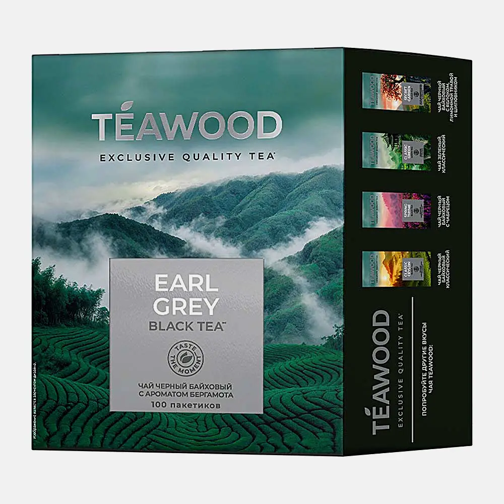 Чёрный чай Earl Grey Teawood 100пак - фото 2 Чёрный чай Earl Grey Teawood 100пак - фото 2