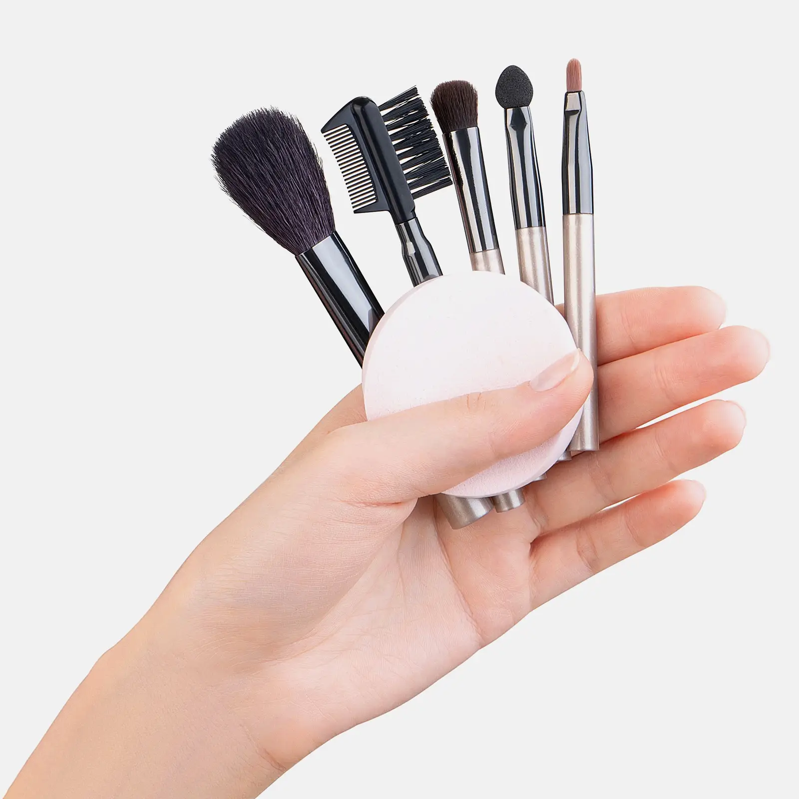 Набор аксессуаров QVS для макияжа 82-10-1697 50г 6шт 8.5*18*2см