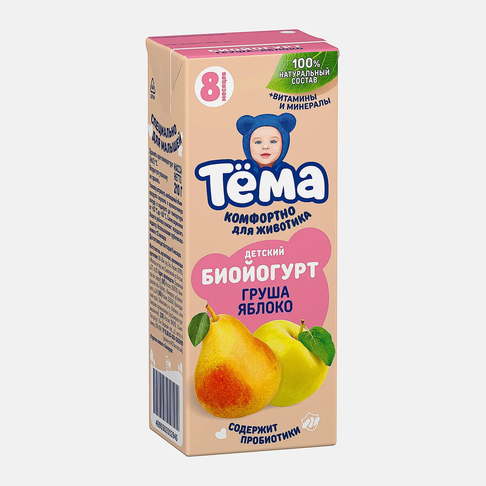 Биойогурт питьевой Тема Груша яблоко 2.8% 210г