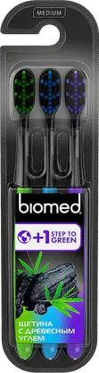 Зубная щетка Biomed Black комплексная Medium 3шт