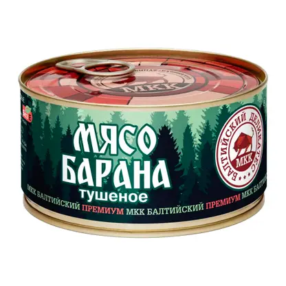 Изображение товара Мясо барана Балтийский деликатес тушеное 325г 