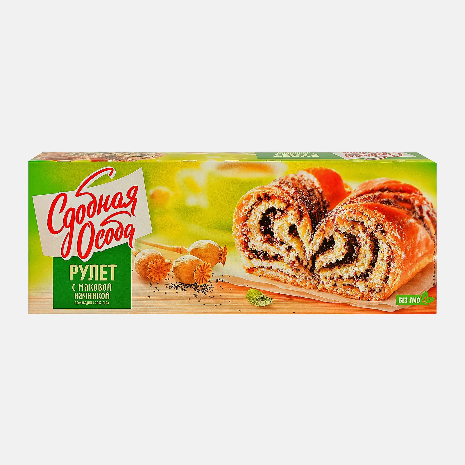 Изображение товара Рулет с маковой начинкой Сдобная особа 400г - вкусная домашняя выпечка