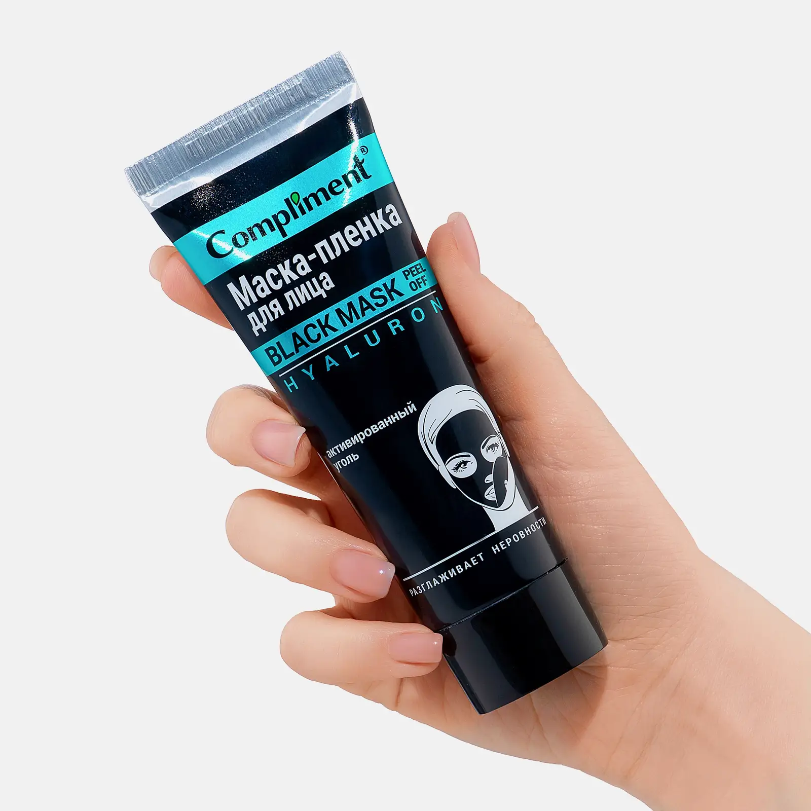 Маска-пленка для лица Compliment Black Mask Hyaluron 80мл