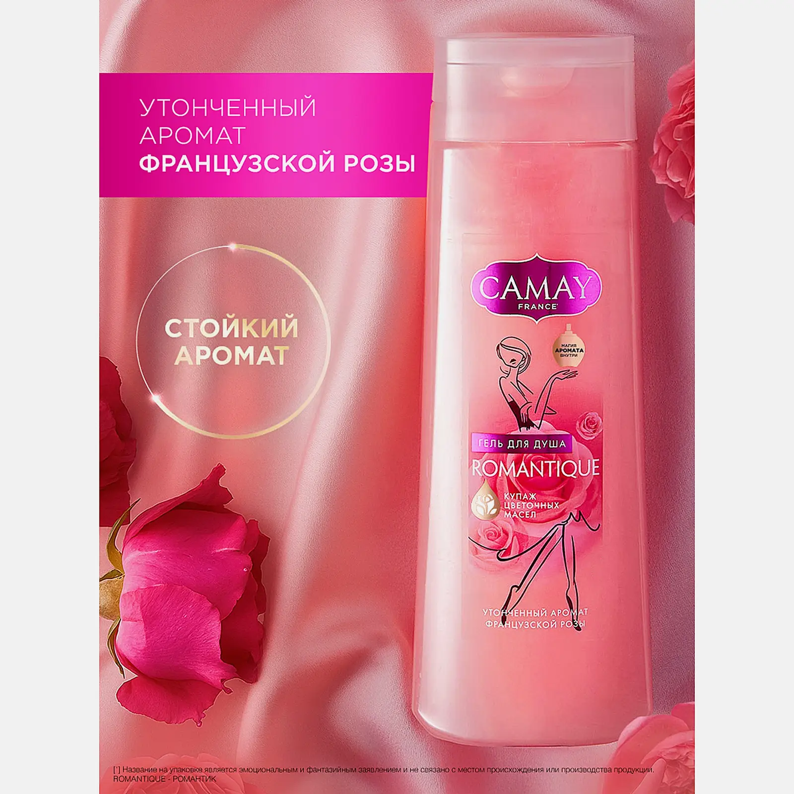 Подарочный набор Гель для душа Camay 250мл + Крем для рук Бархатные ручки 80мл в ассортименте