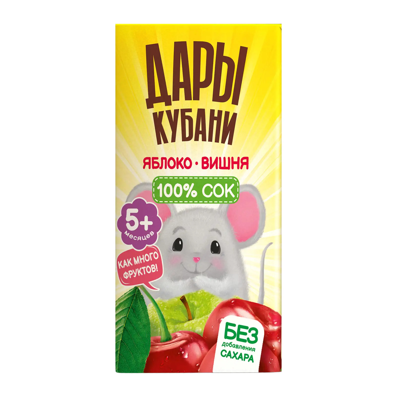 Изображение товара Сок Дары Кубани Яблочно-вишневый 125мл