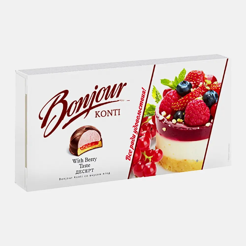 Десерт Bonjour Konti Souffle со вкусом ягод 232г - фото 2 Десерт Bonjour Konti Souffle со вкусом ягод 232г - фото 2