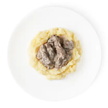 Изображение товара Бефстроганов с картофельным пюре 230г