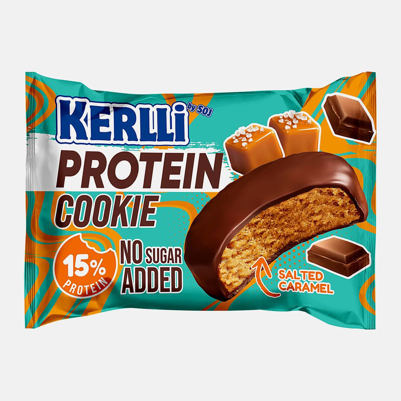 Печенье протеиновое глазированное со вкусом карамели без сахара Soj Kerlli 45г