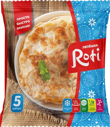 Изображение товара Лепешка Ризык Roti 450г 5шт
