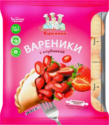 Вареники с клубникой Братцы Вареники 350г