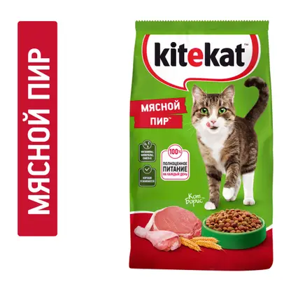 Изображение товара Сухой корм для кошек Kitekat Мясной Пир 800 г для взрослых кошек