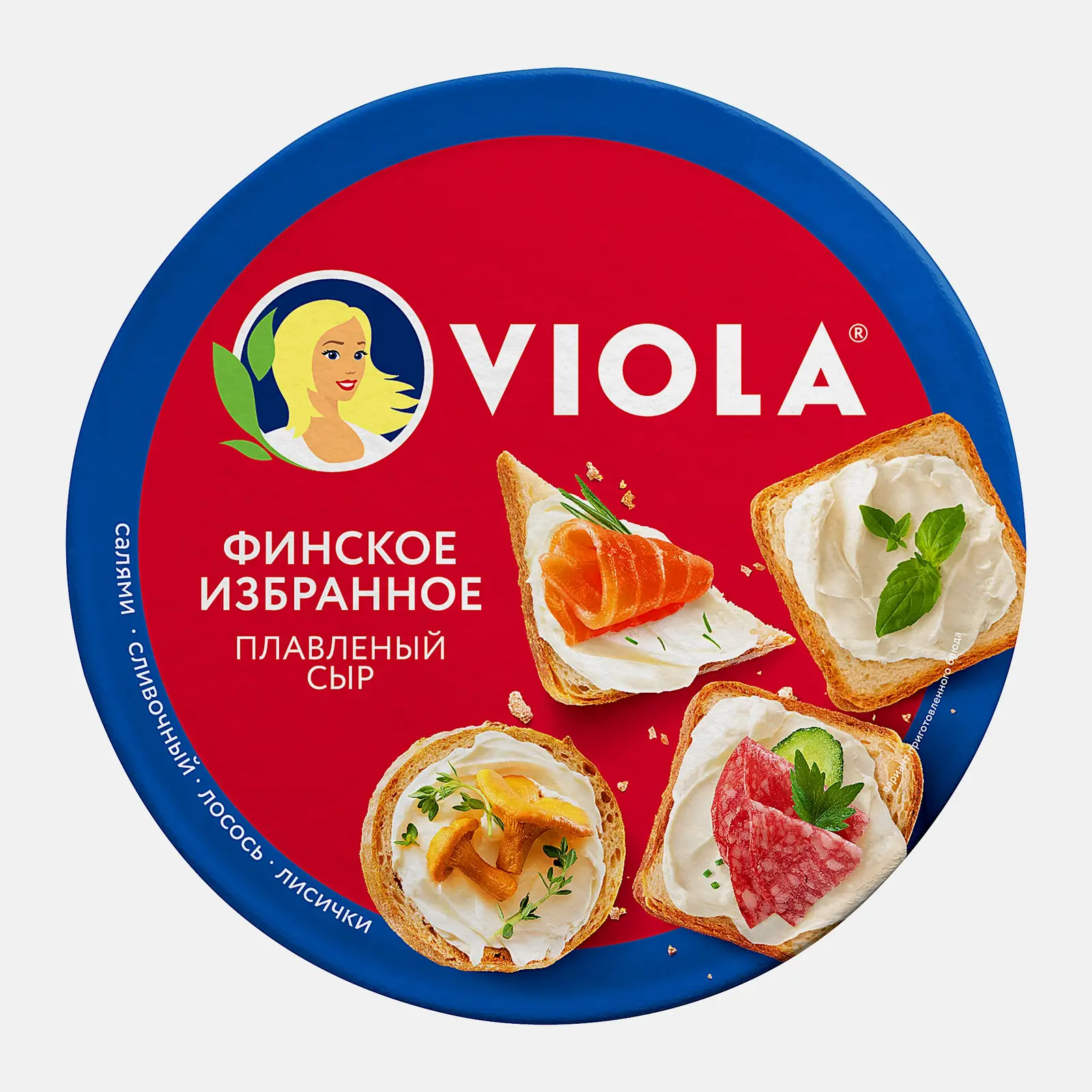 Изображение товара Плавленый сыр Viola Ассорти с лососем и грибами 35% 130г Изображение товара Плавленый сыр Viola Ассорти с лососем и грибами 35% 130г