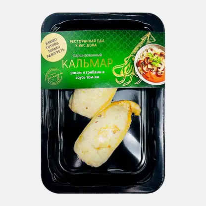 Кальмар Шифудо тушка фаршированная рисом и грибами в соусе Том-Ям 250г