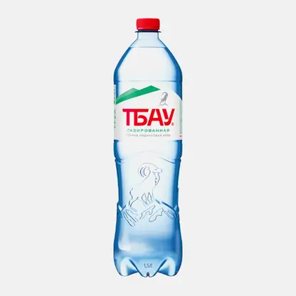 Вода ТБАУ питьевая минеральная природная столовая газированная 1.5л