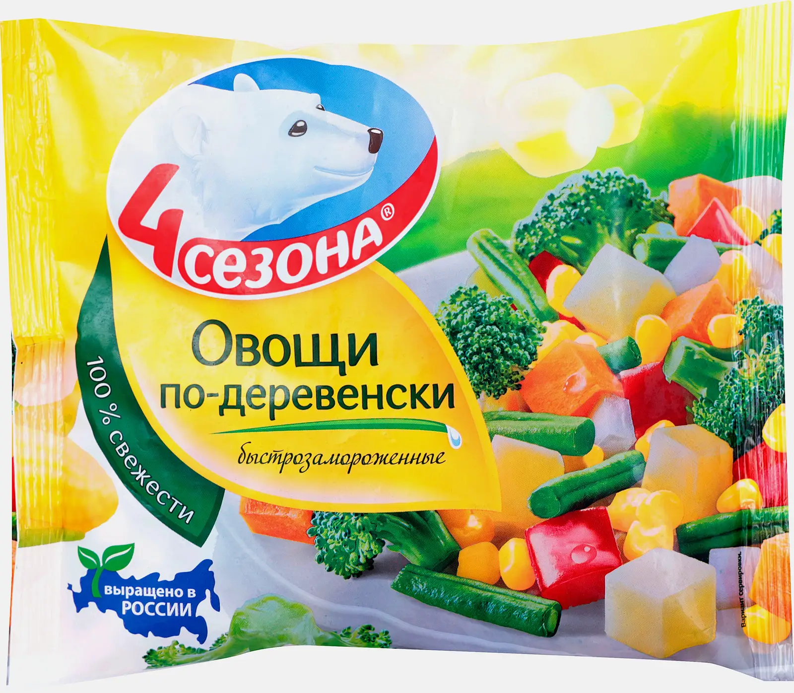 Смесь овощная 4 Сезона Овощи по-деревенски быстрозамороженные 400г