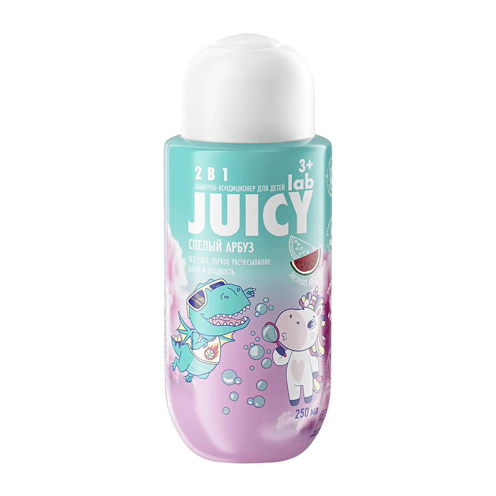 Изображение товара Детский шампунь-кондиционер Juicy Lab Спелый арбуз 2в1 250 мл для ухода за волосами и кожей головы