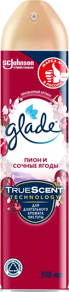 Освежитель воздуха Glade Пион и сочные ягоды 300мл