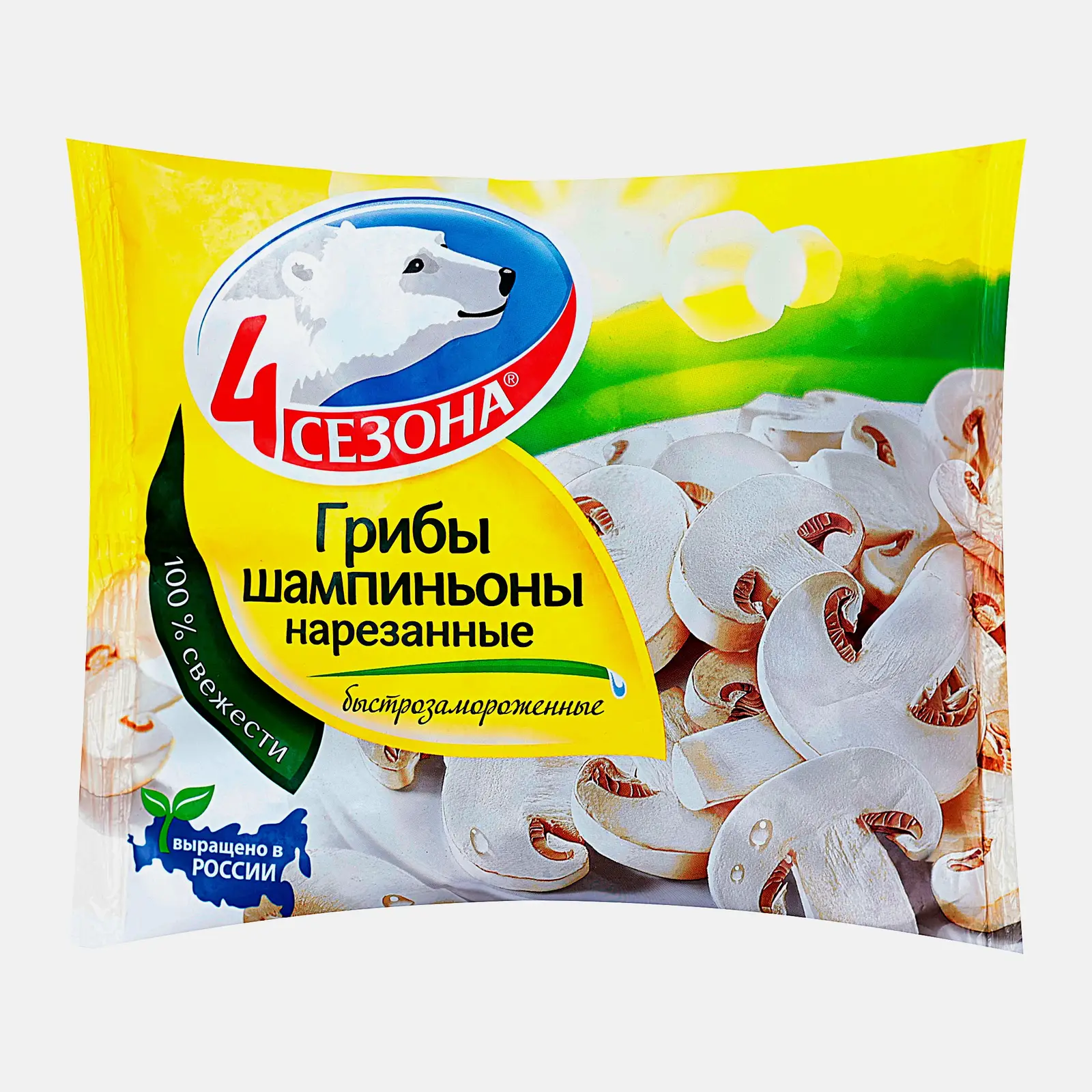 Изображение товара Быстрозамороженные нарезанные шампиньоны 4 Сезона 400 г