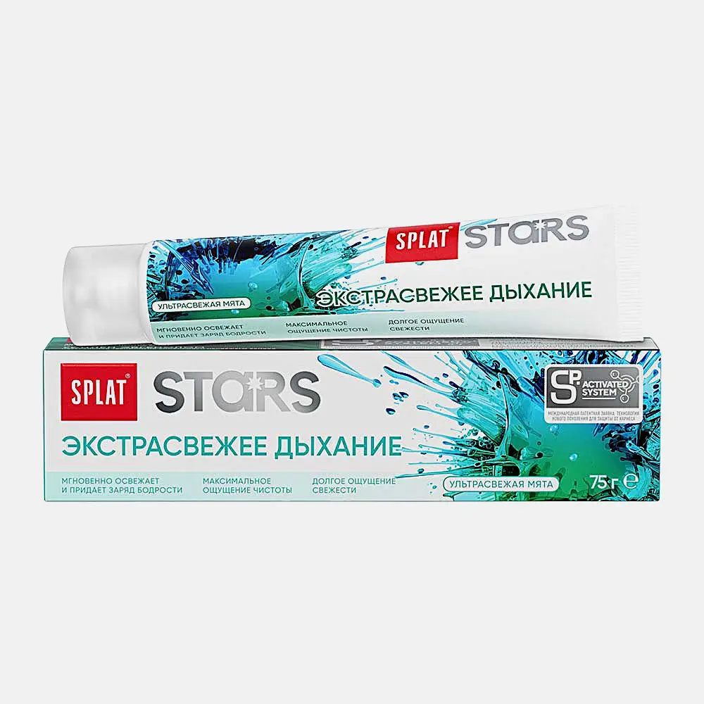 Зубная паста Экстрасвежее дыхание Stars Splat 75г