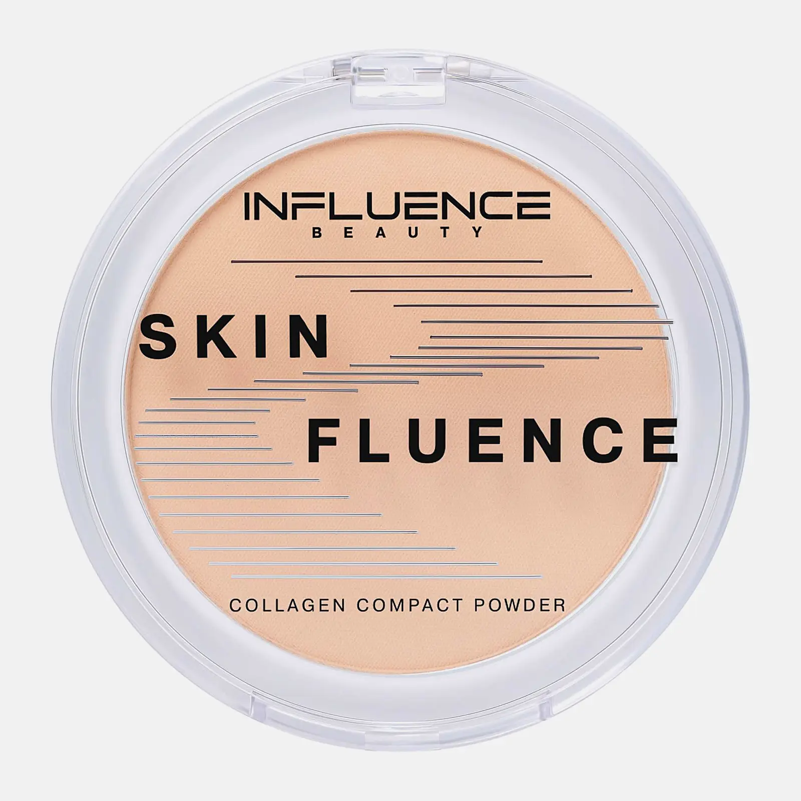 Компактная пудра для лица с коллагеном тон 02 Бежевый Influence Beauty Skinfluence