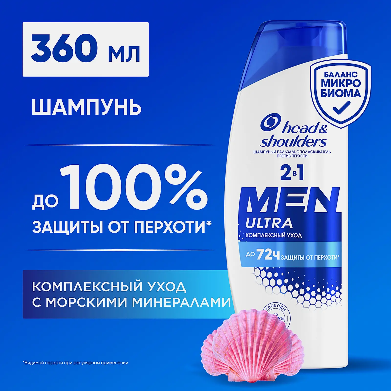 Шампунь и бальзам-ополаскиватель против перхоти 2в1 Комплексный уход Head&Shoulders 360мл - фото 7