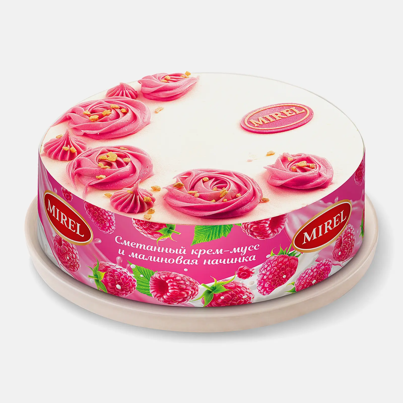 Торт Малиновый сметанник Mirel 650г