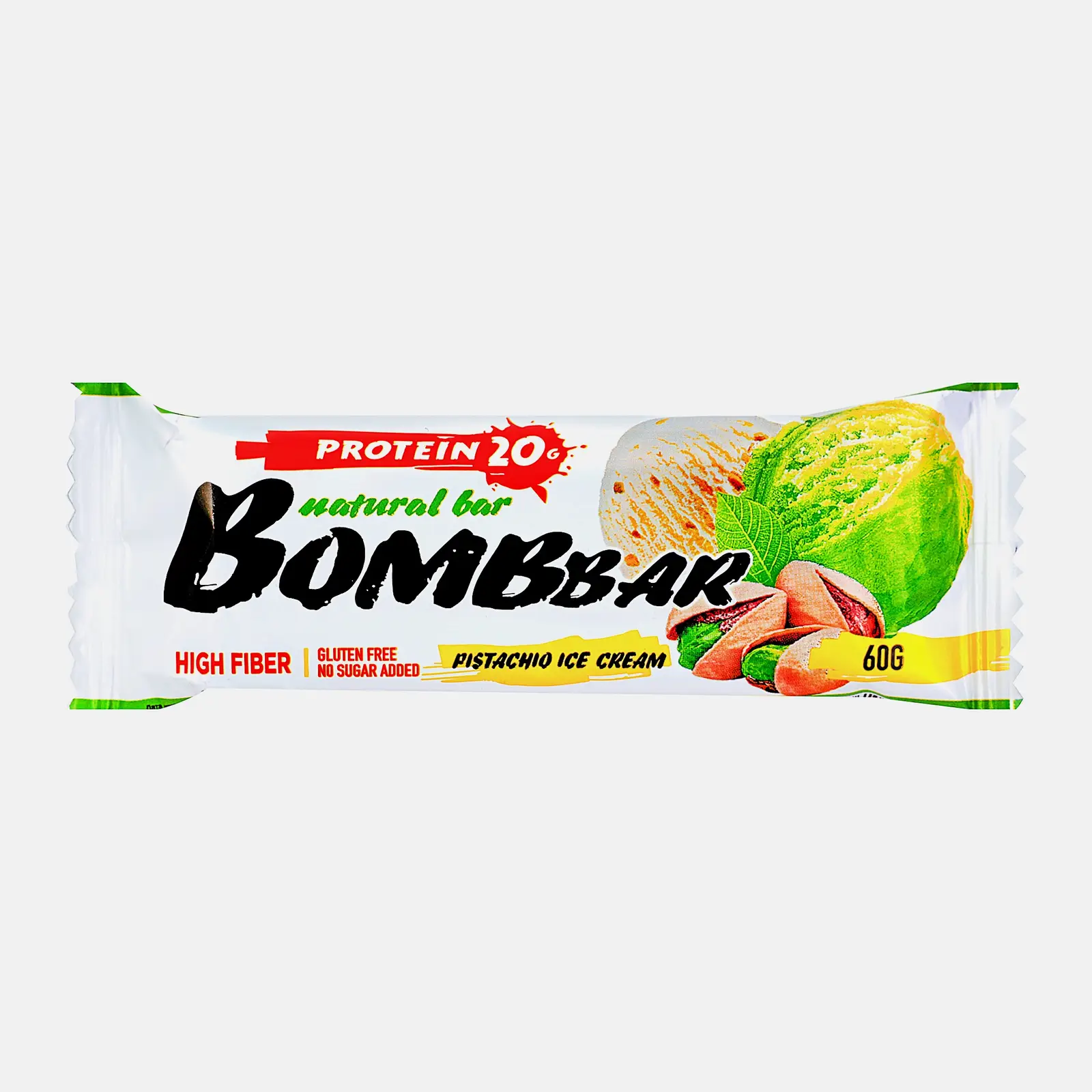 Батончик Bombbar протеиновый Фисташковый пломбир 60г