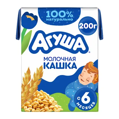 Изображение товара Каша жидкая молочная пшеничная с 6 месяцев Агуша 200г