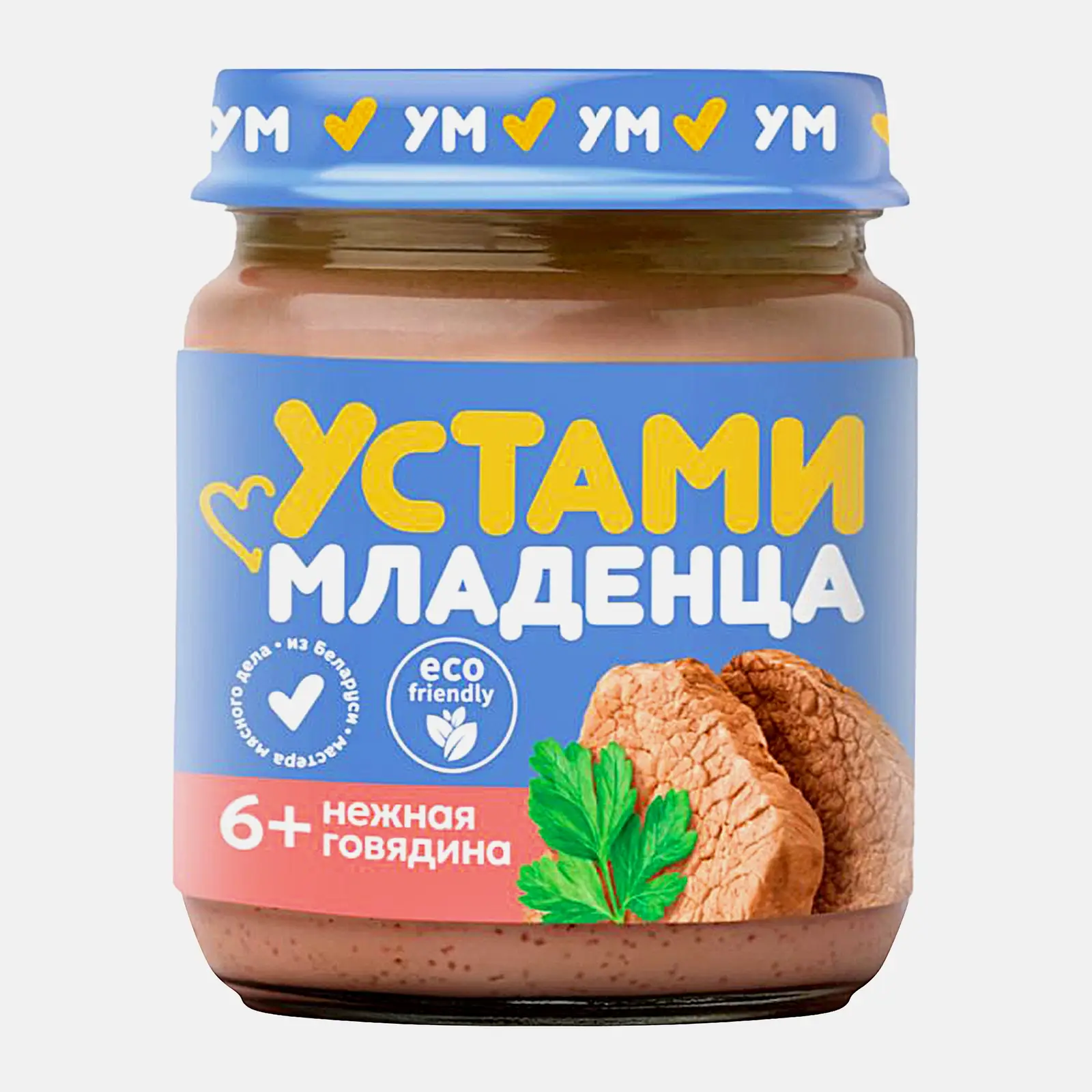 Изображение товара Пюре Устами Младенца говядина нежная 80г для малышей от 6 месяцев